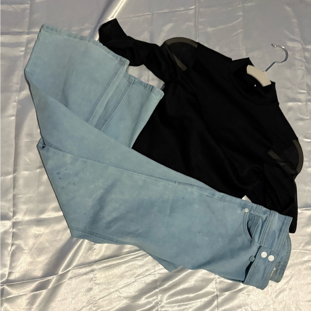 GB Girls Black and Light Blue Kids Matching Set